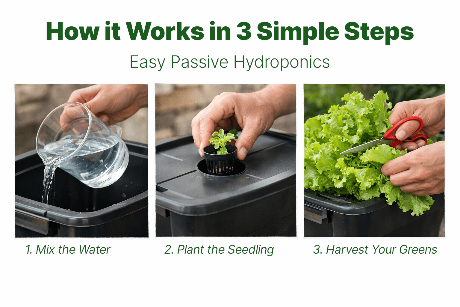 Easy DIY hydroponic system for passive hydroponics at home to grow vegetables in an indoor vertical garden