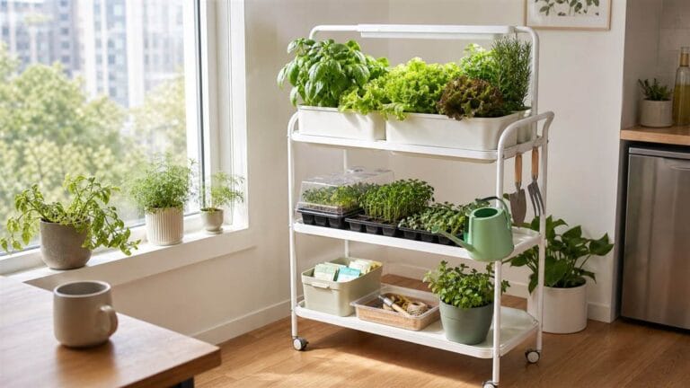 The Indoor Garden That Actually Works in Apartments (No yard, no noise, no drama)